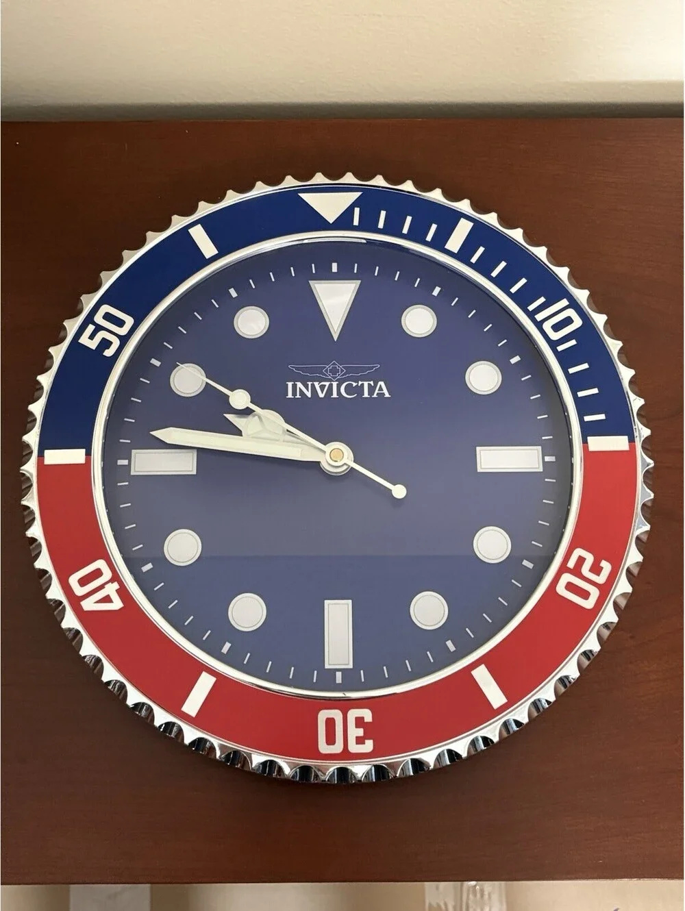 Invicta Pro Diver Wall Clock, Pepsi Red & Blue 12 Inch - Model 70047